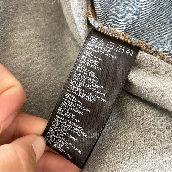 BDG 2-In-1 Hoodie Boyfriend Denim Trucker Jacket - Picture 9 of 10